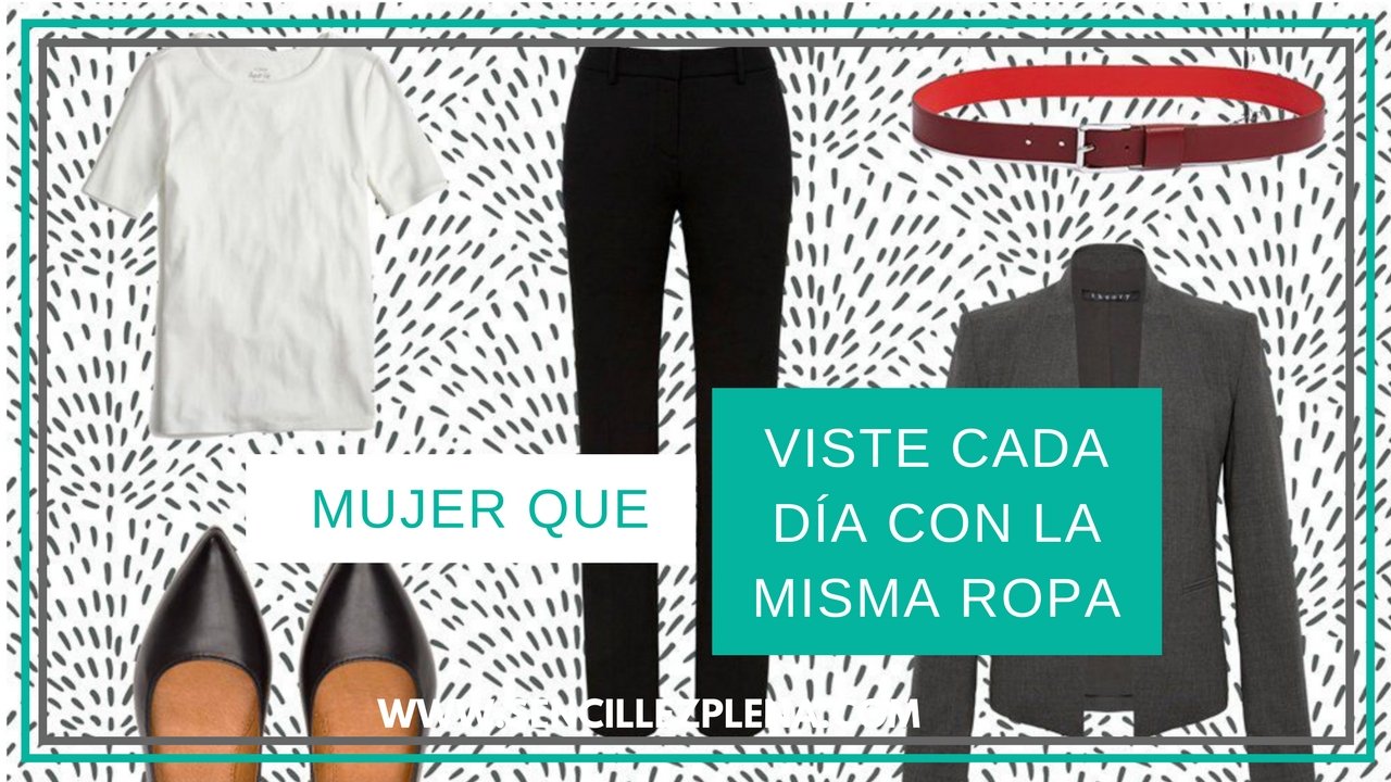 Mujer que viste cada día con la misma ropa