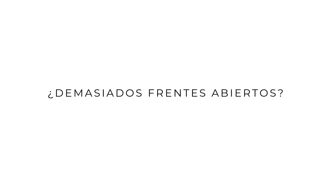 Productividad Minimalista: ¿tienes demasiados frentes abiertos?